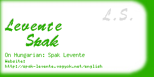 levente spak business card